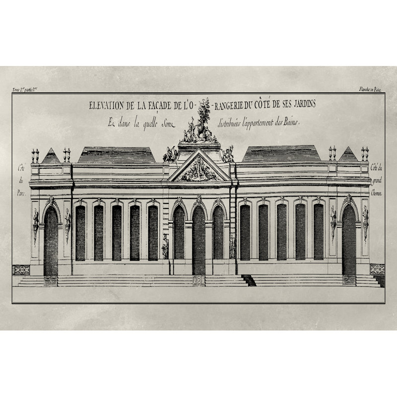 Elevation De La Facade I by Vision Studio - Wrapped Canvas Print, 30cm H x 46cm W x 3.8cm D