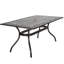 Table rectangulaire en fonte d'aluminium - Avec magnifique support à fleurs et à fentes pour parasol