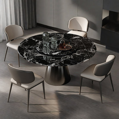 Luxury Modern Marble Round Dining Table Set