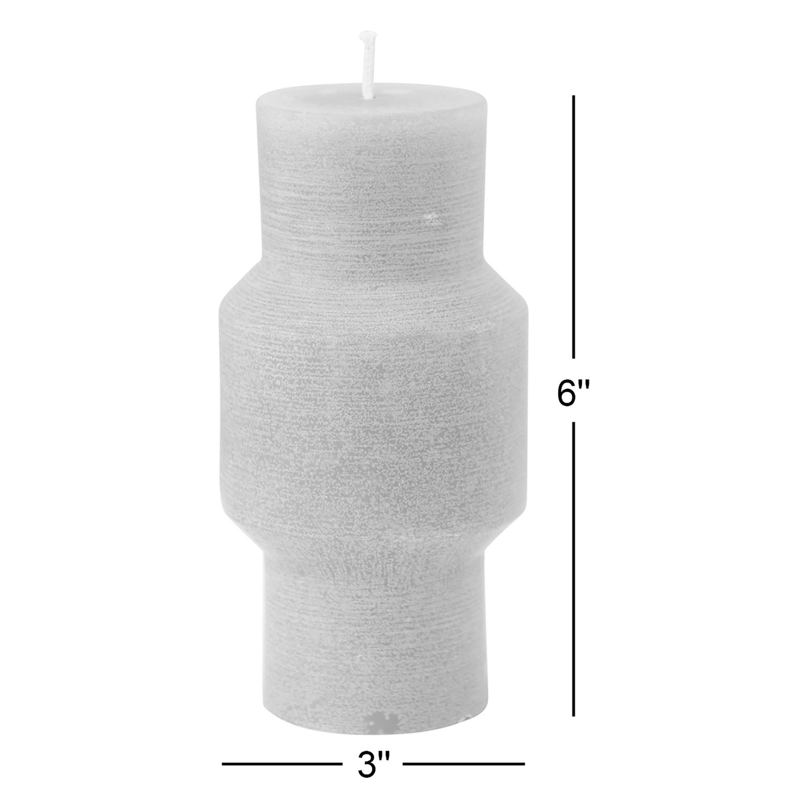 Arlene Unscented Pillar Candle, Greige
