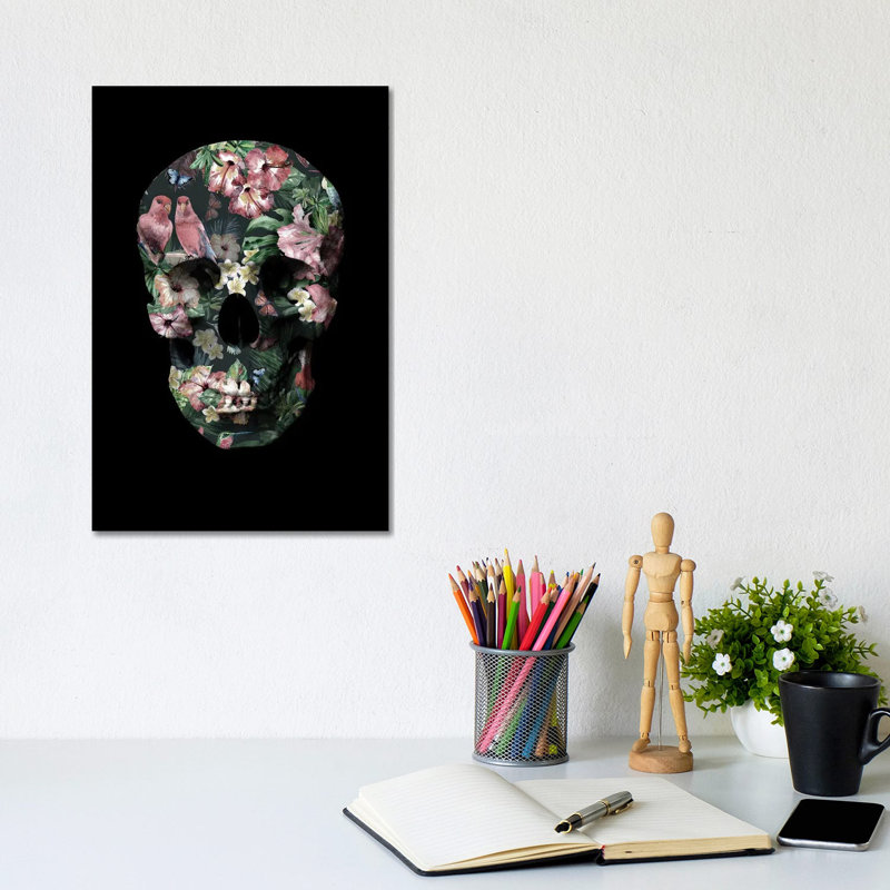 Tropic Skull by Design Fabrikken - Wrapped Canvas Gallery-Wrapped Canvas Giclée, 20.32 cm H x 30.48 cm W