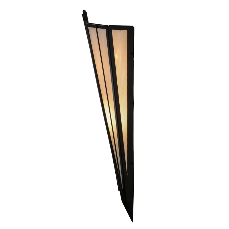 Black and White Glass Fabric Dimmable Wall Sconce