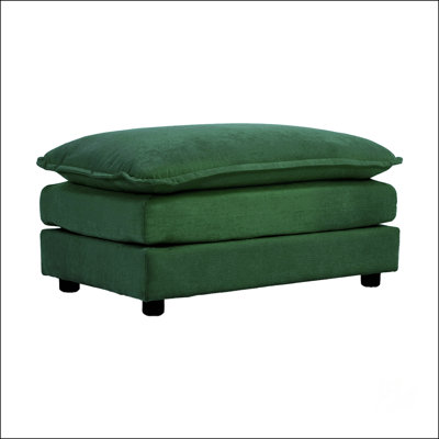 Chenille Fabric Ottomans Footrest To Combine With 2 Seater Sofa