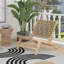 Chaise longue en bois de teck avec dossier tissé en nylon et siège confortable George Oliver-590902424