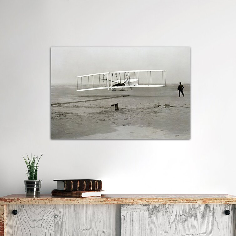 " The Wright Brothers - First Flight " by Kitty Hawk on Canvas