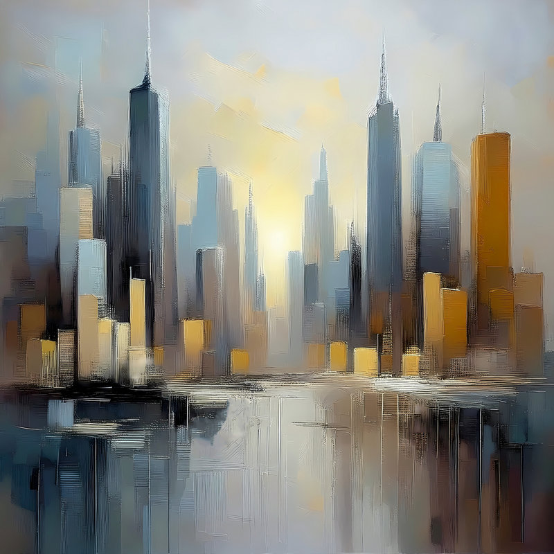 Metropolitan Haze, 24" H x 24" W
