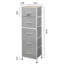 Commode verticale à 5 tiroirs avec plateau en bois Ojaswi pour chambre à coucher, commode avec structure en acier Strudy pour petit espace, tour de rangement pour placard, couloir-906908903