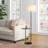 Prentiss 61'' Black Tray Table Floor Lamp