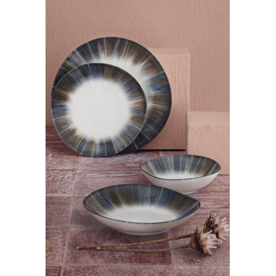 Piece Porcelain China Dinnerware Set - Service for 6
