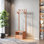 Coat Rack with Black Walnut Hooks Storage