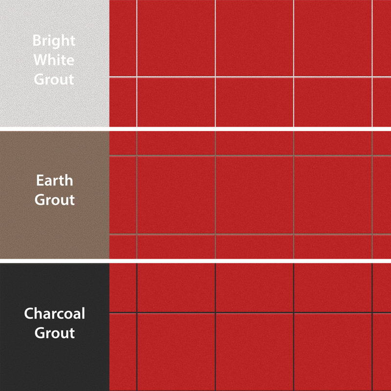 Monocolor Premium 7-7/8 In. X 7-7/8 In. Ceramic Floor And Wall Tile, Red