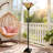 Lavish Home Tiffany Style Floor Lamp With LED Bulb - Handcrafted Stained Glass Mission Design Torchiere Lighting For Vintage Home Decor