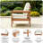 Madrid Wood 5 - Person Patio Conversation Set with Cushions