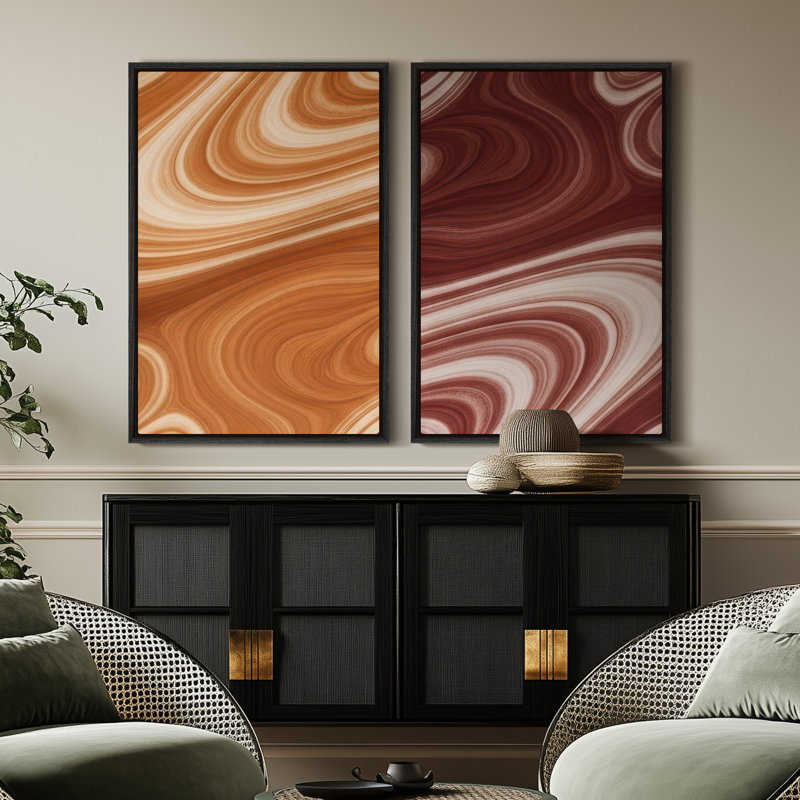 Art mural encadré sur toile, rétro muraux abstraits pour chambre à coucher, H 24 po x l 16 po, Noir