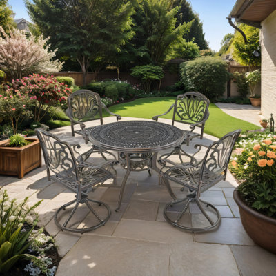 Miller 4 - Person Patio Dining Set with Round Table