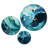 Blue Fluid Grind I Abstract Wall Decor on Metal