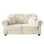 Canapé Chesterfield en velours de luxe avec capitonnage à boutons et garniture cloutée-1639816766