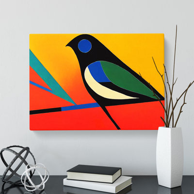 Hypnotic Abstract Bird - Wrapped Canvas Print