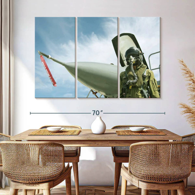 Lelar USAF Fighter Pilot, 42" H x 65" W