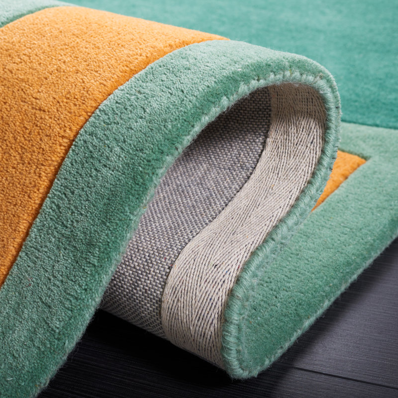 Tapis vert / ivoire Saidey, Rectangle 6 pi x 9 pi