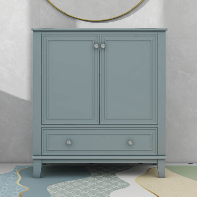  30" Floor Cabinet Without Top Sink - Multi-Functional Bathroom Cabinet With Doors And Drawer