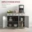 Buffet moderne avec comptoir en bois massif-1639908879