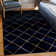 Latitude Run® Checks Nikica Rug Navy Blue and Gold