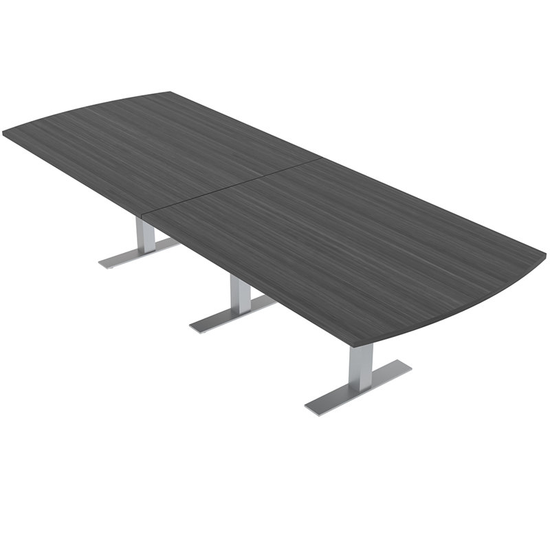 Table de conférence Pavert Arc, Nuit asiatique, Argent argent, L 96 po x l 48 po