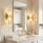 Alabaster Dimmable LED Gold Wall Mounted Sconce