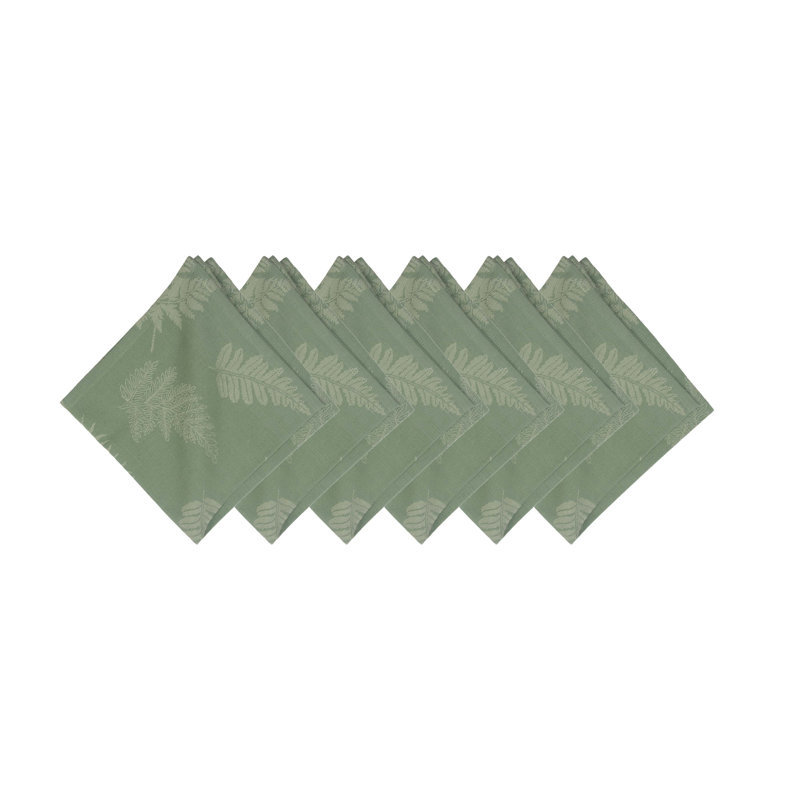Ensemble de 6 serviettes Botanical Jacquard