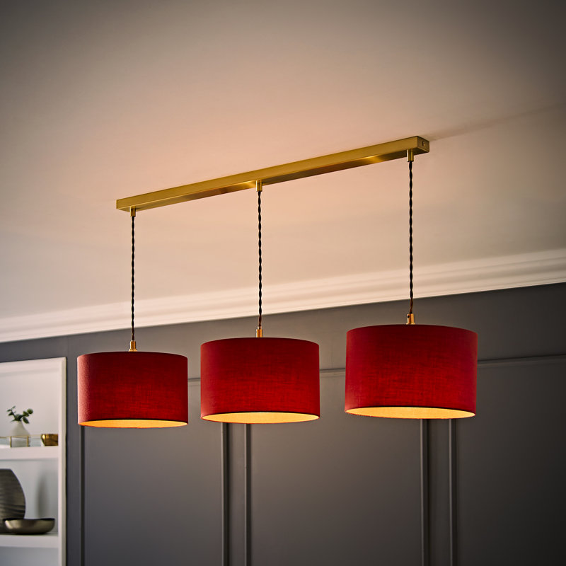 Albeiro 3 - Light Pendant, Brushed Gold, No, Orange