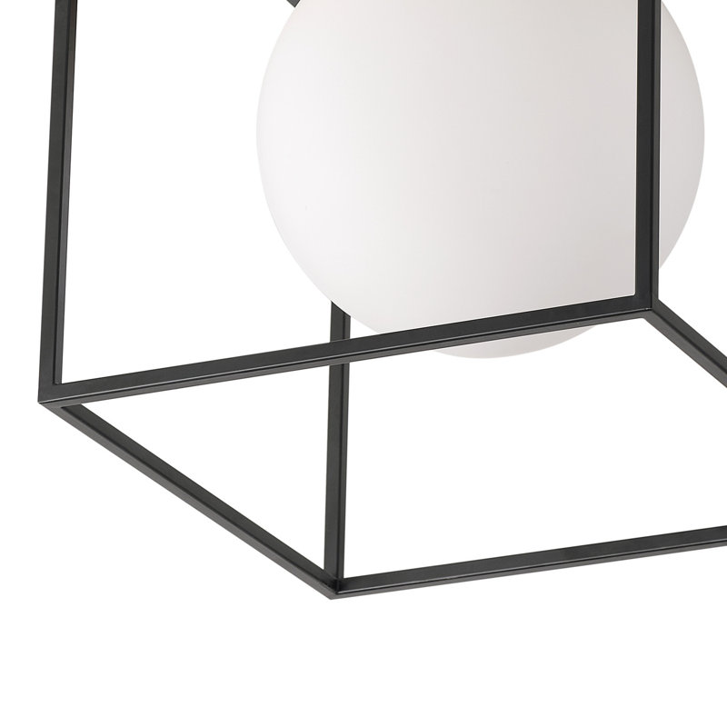 Plafonnier industriel sphérique 1 lumière en fer blanc à intensité variable