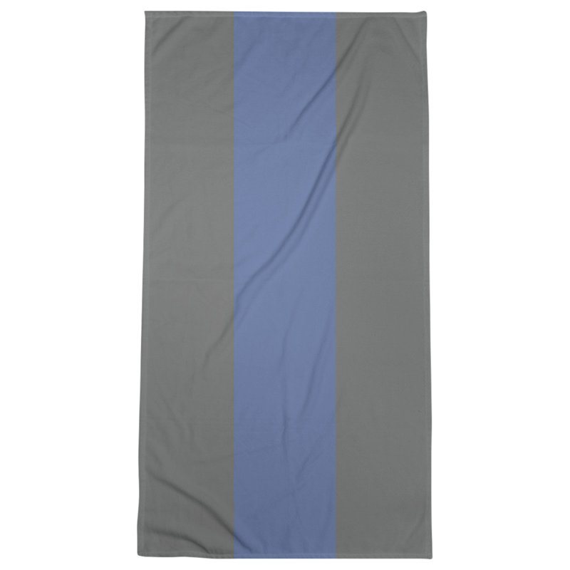 Cotton Blend Lightweight Beach Towel, Gray/Blue