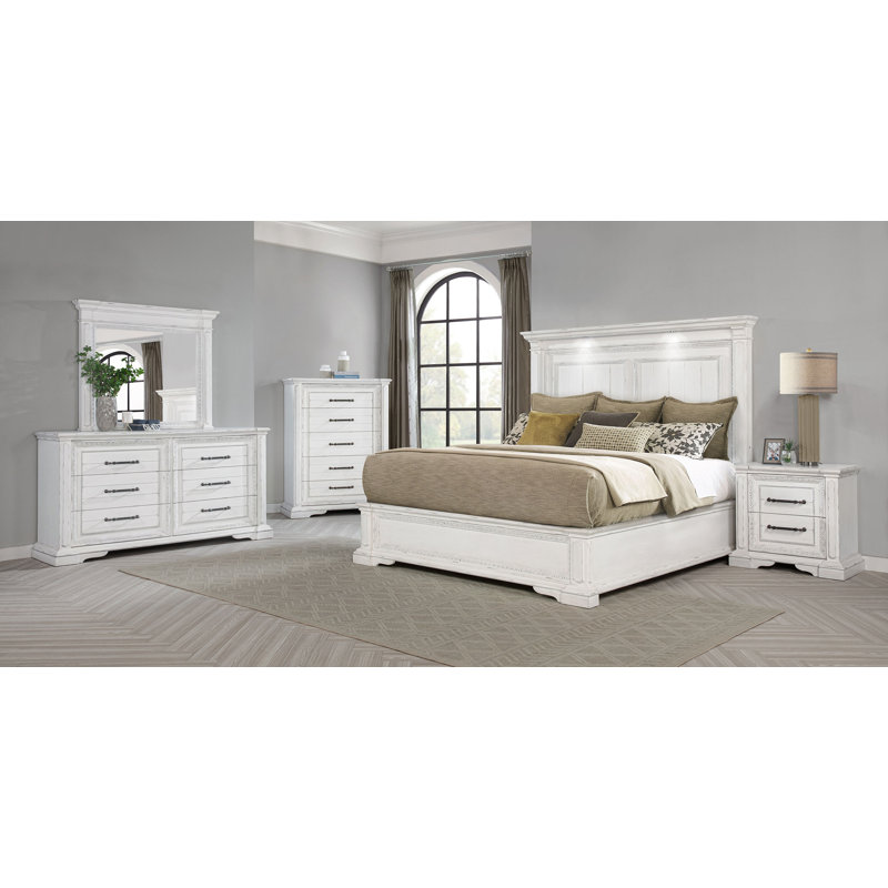 Miroir pour commode Weitzel, blanc rétro