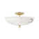 Somerset - 3 Light Semi Flush By Mark D. Sikes - Aged Brass Frame - Alabaster Shade