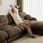 Flora Ottoman Chenille - Brown-877354379