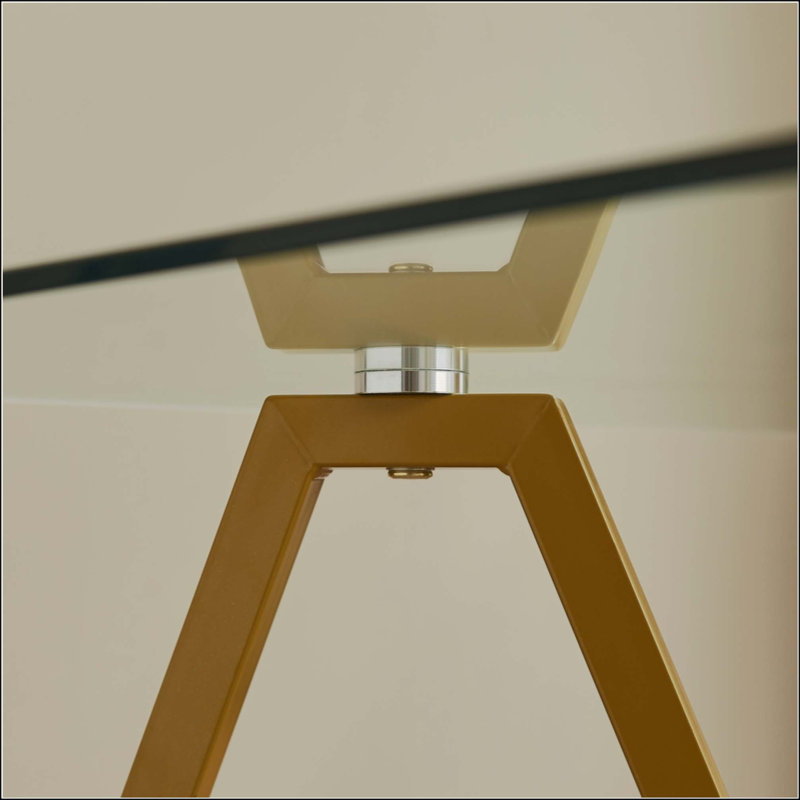 Table de salle à manger en verre, H 30,3 po x L 47,3 po x l 29,5 po