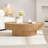 Oval Handcraft Drum Coffee Table-1921297807