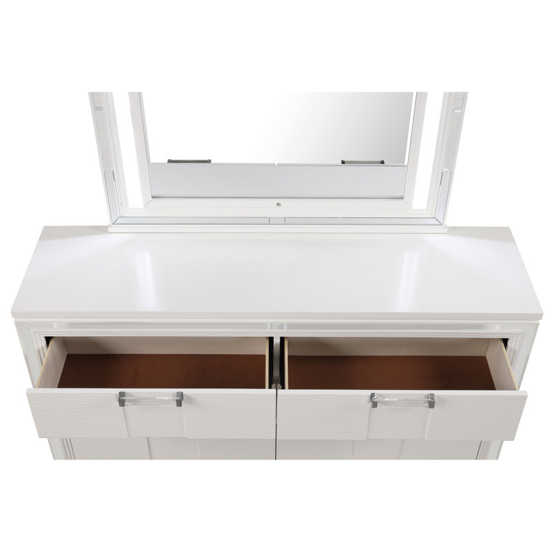 Commode Genoa G05790-D (sans miroir), blanc scintillant