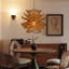 Luminaire suspendu 1 lumière rotin fleur brune-1011922109
