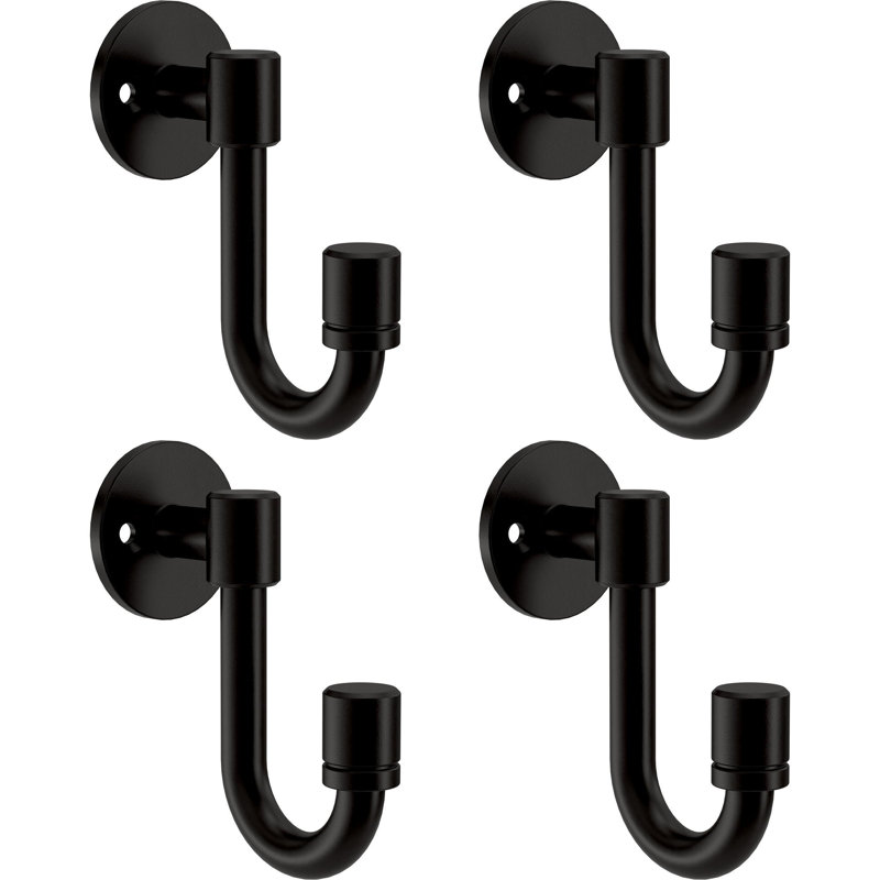 Bar Zinc Die Cast Wall Hook, Black