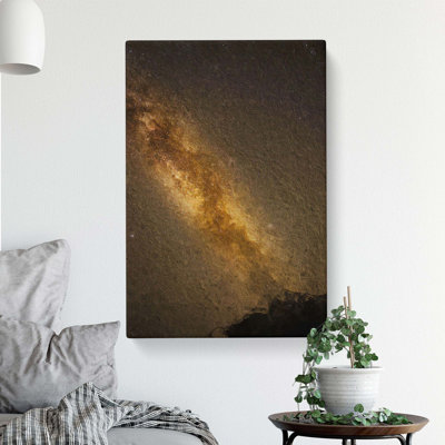Golden Stars Above Nepal - Wrapped Canvas