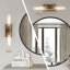Zolee Dimmable Glass and Brass Wall Sconce-199857046