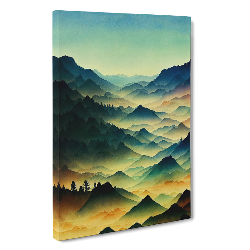 XV1022-4268X Stupendous Mountain Landscape - Print, Wrapped Canvas, No Matte, 50cm H x 35cm W
