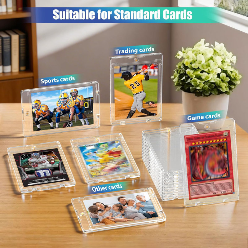 sports card hard sleeves 200 Top Loaders for Cards, 3" x 4" Plastic Toploaders, Baseball Card Protectors, Trading Card Holder for Football Cards (100 Toploaders + 100 Penny Sleeves) Happy Mother's Day Gift UV barrier to reduce light exposure 800 Card Sleeves Hard Plastic