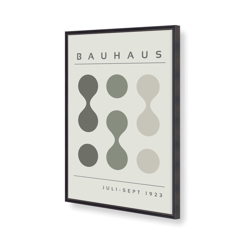 Green Bauhaus Flow I Print dans un cadre, H 17,25 po x l 13,25 po x P 1,25 po, Reproduction encadrée sans passe-partout