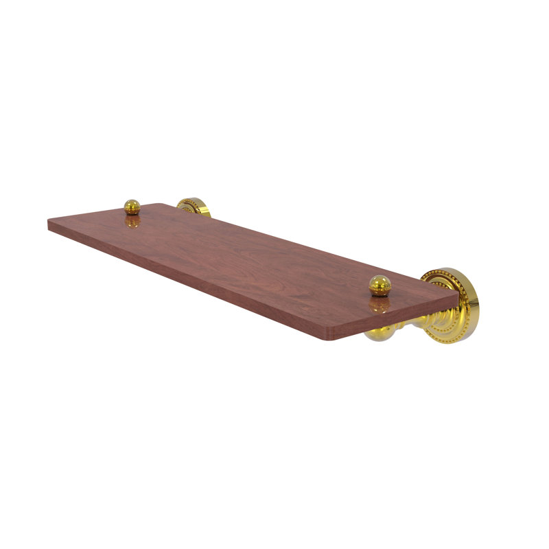 Marchmont Bracket Shelf, Polished Brass, 2.5" H x 16" W x 5" D