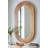 Joshlynn Solid Wood Oval Wall Mirror