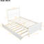 Lit plateforme simple avec lit gigogne en bois massif blanc pour une chambre à coucher sophistiquée, spacieuse et élégante