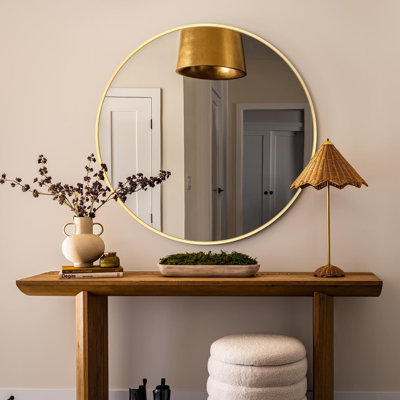 Pieterjan Metal Round Wall Mirror for Bathroom Mirror/ Vanity Mirror